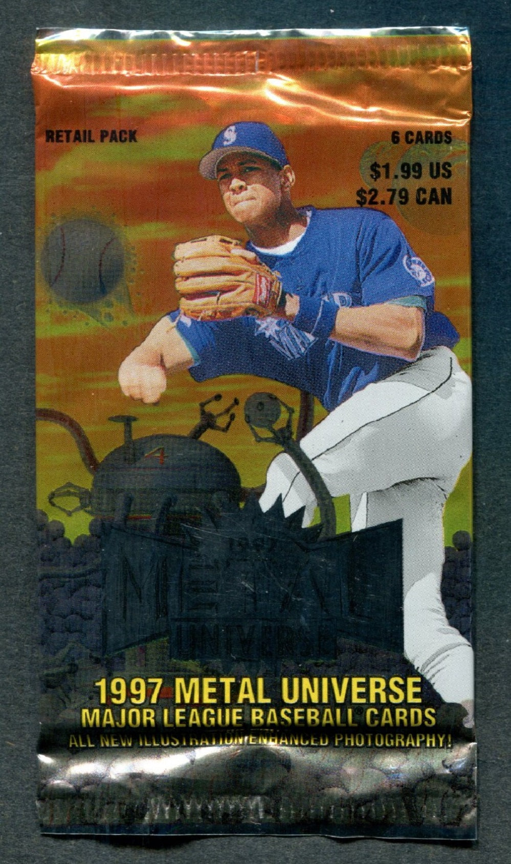 1997 Fleer Metal Universe Baseball Unopened Pack (Retail) (Pre-Priced)