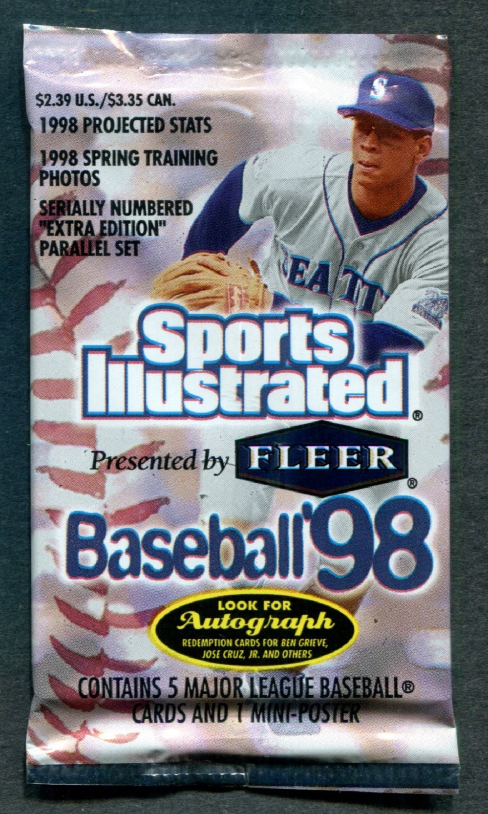 1998 Fleer Sports Illustrated Baseball Unopened Pack (Pre-Priced)