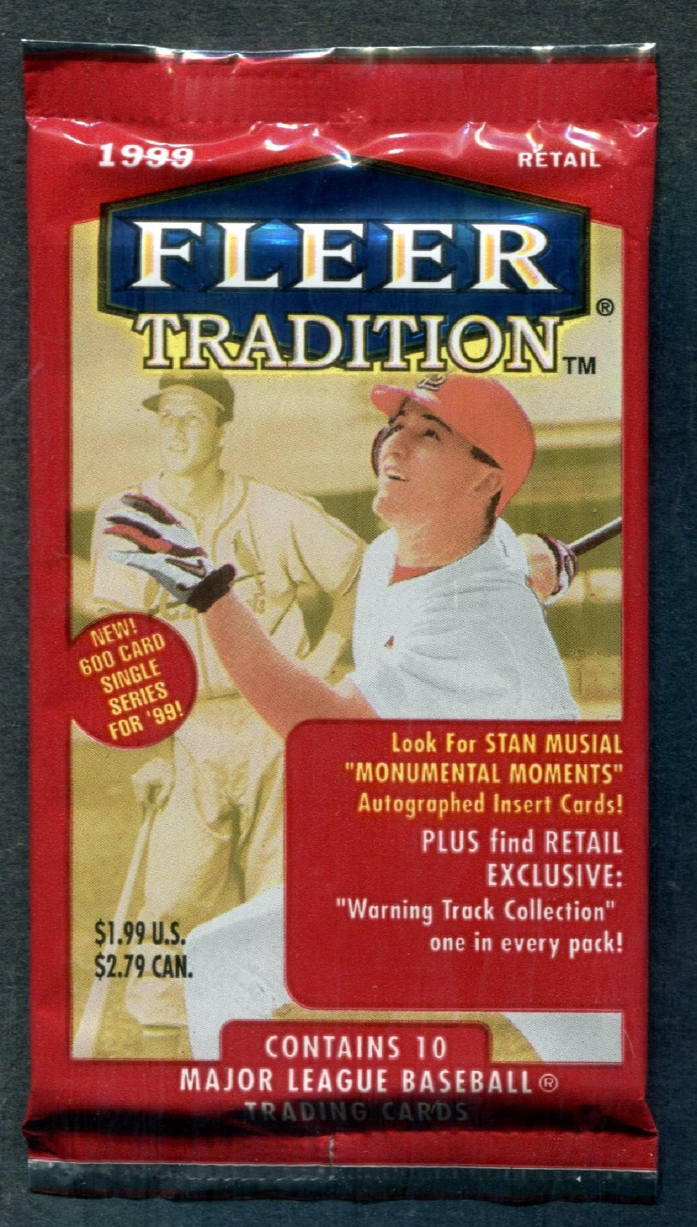 1999 Fleer Tradition Baseball Unopened Pack (Retail) (Pre-Priced) (10)