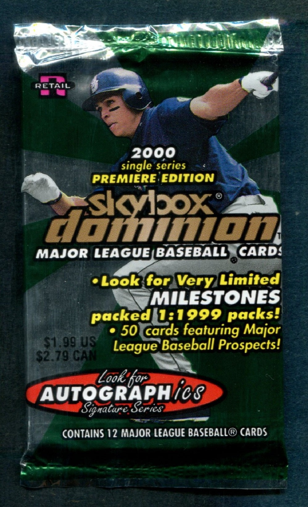 2000 Skybox Dominion Baseball Unopened Pack (Retail)