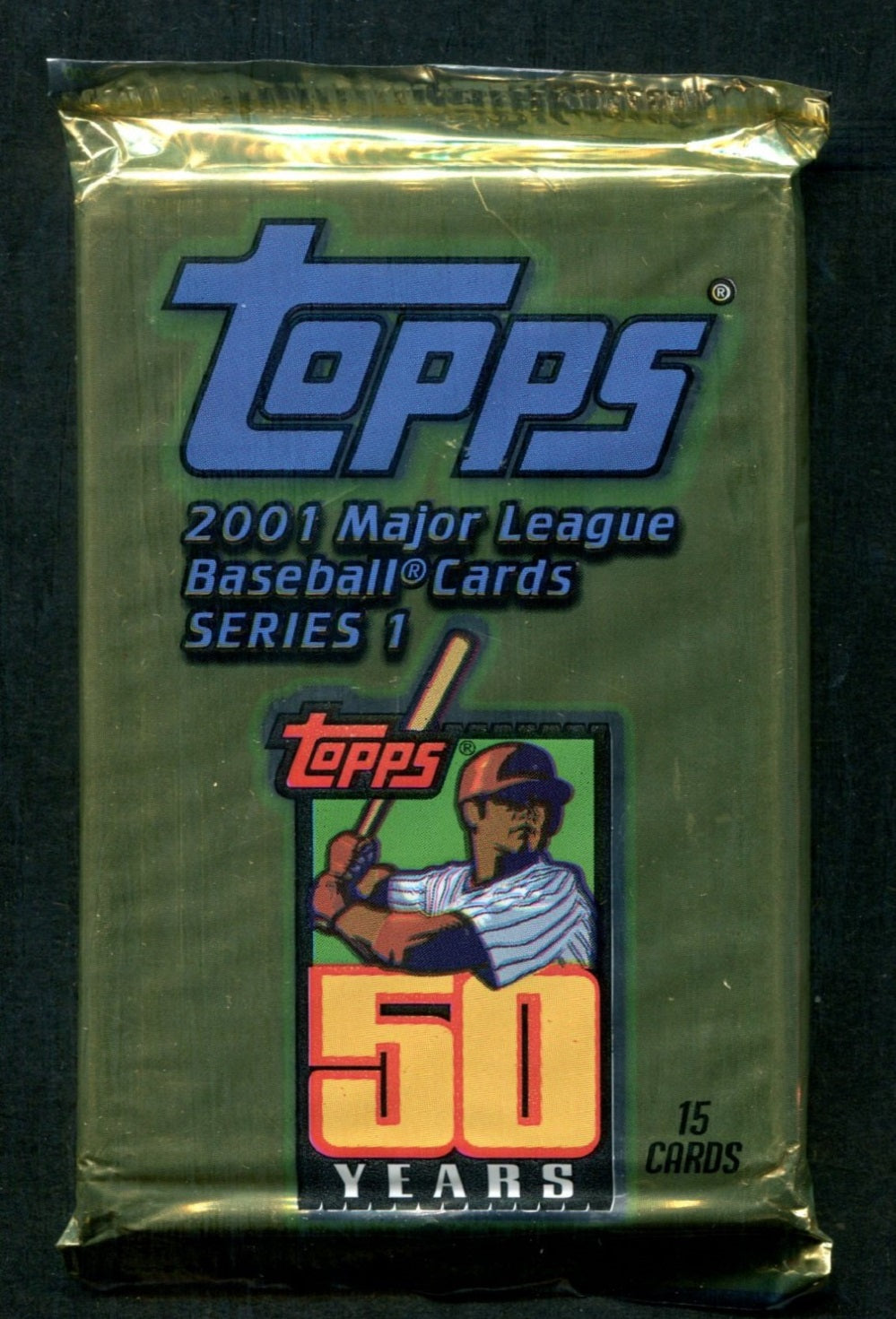 2001 Topps Baseball Unopened Series 1 Jumbo Pack (15)