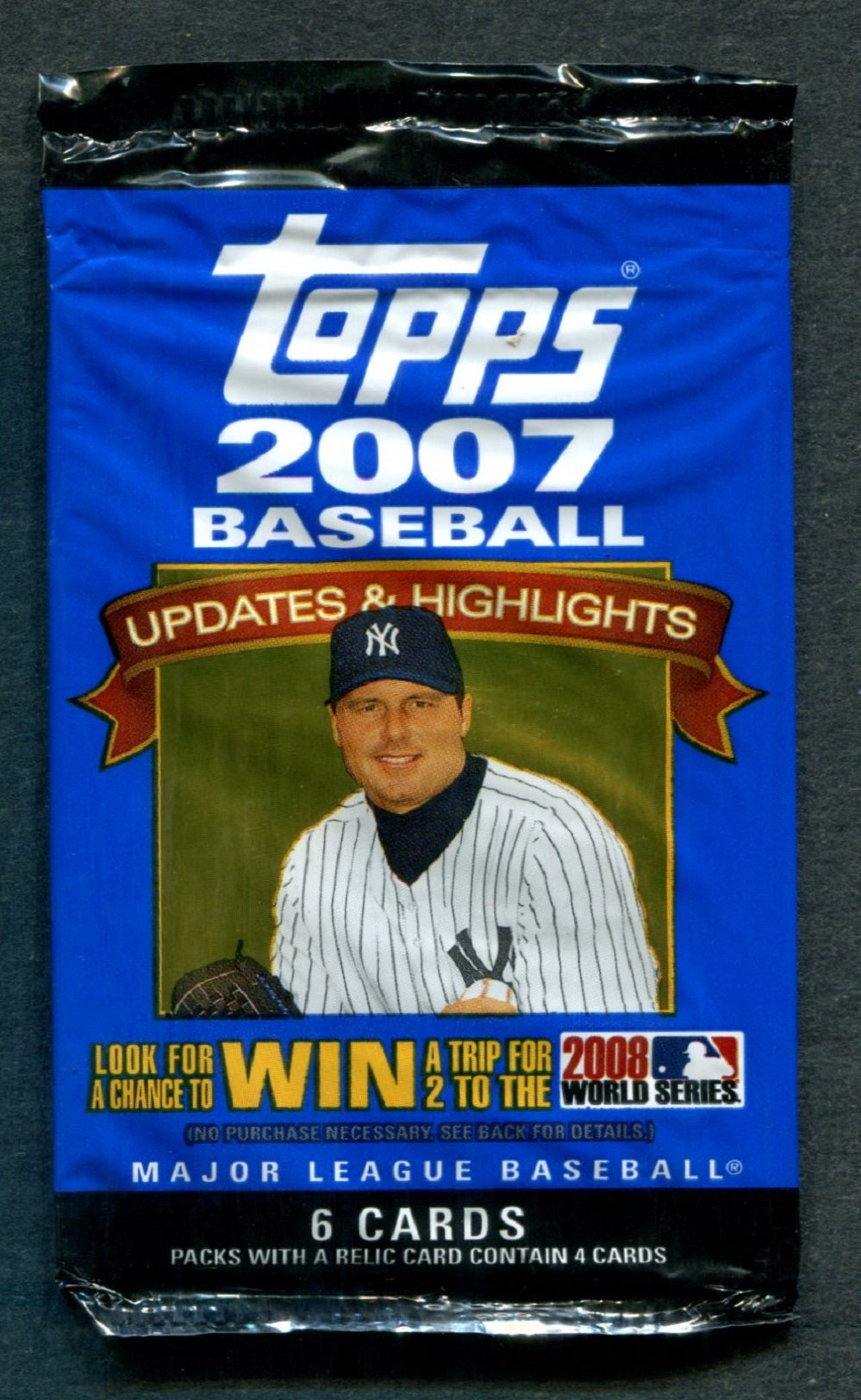 2007 Topps Baseball Updates & Highlights Unopened Pack (6)