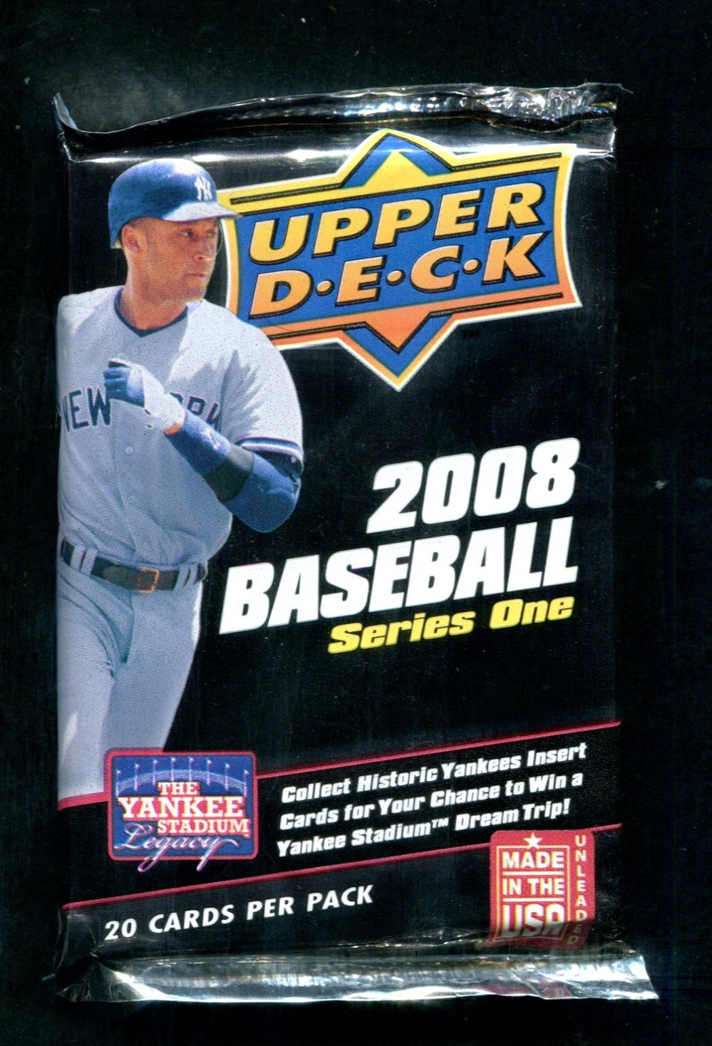 2008 Upper Deck Baseball Unopened Series 1 Jumbo Pack (20 Cards)