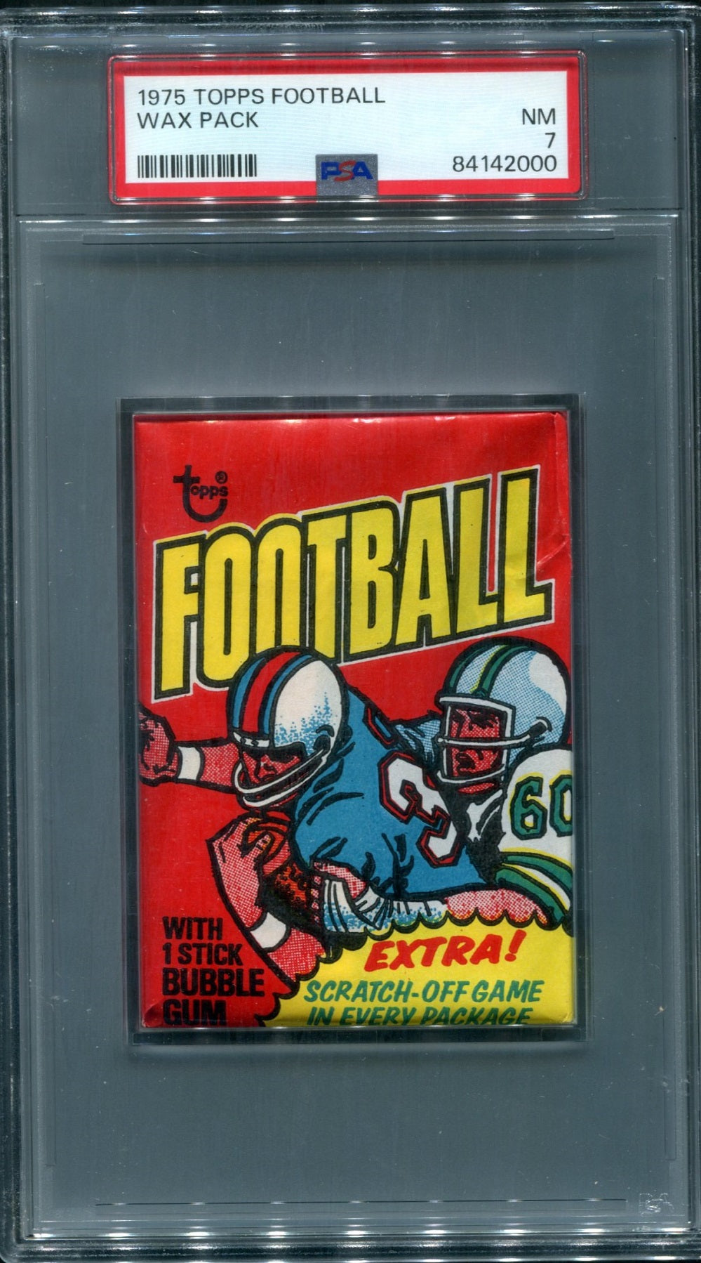 1975 Topps Football Unopened Wax Pack PSA 7