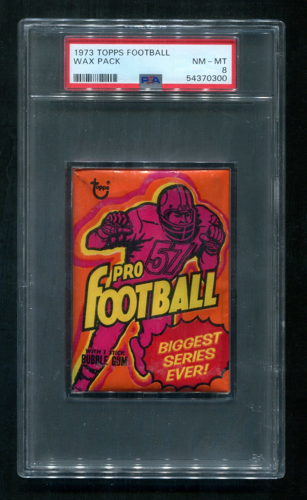 1973 Topps Football Unopened Wax Pack PSA 8 *0300