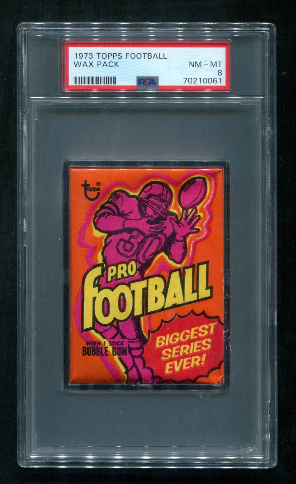 1973 Topps Football Unopened Wax Pack PSA 8 *0061