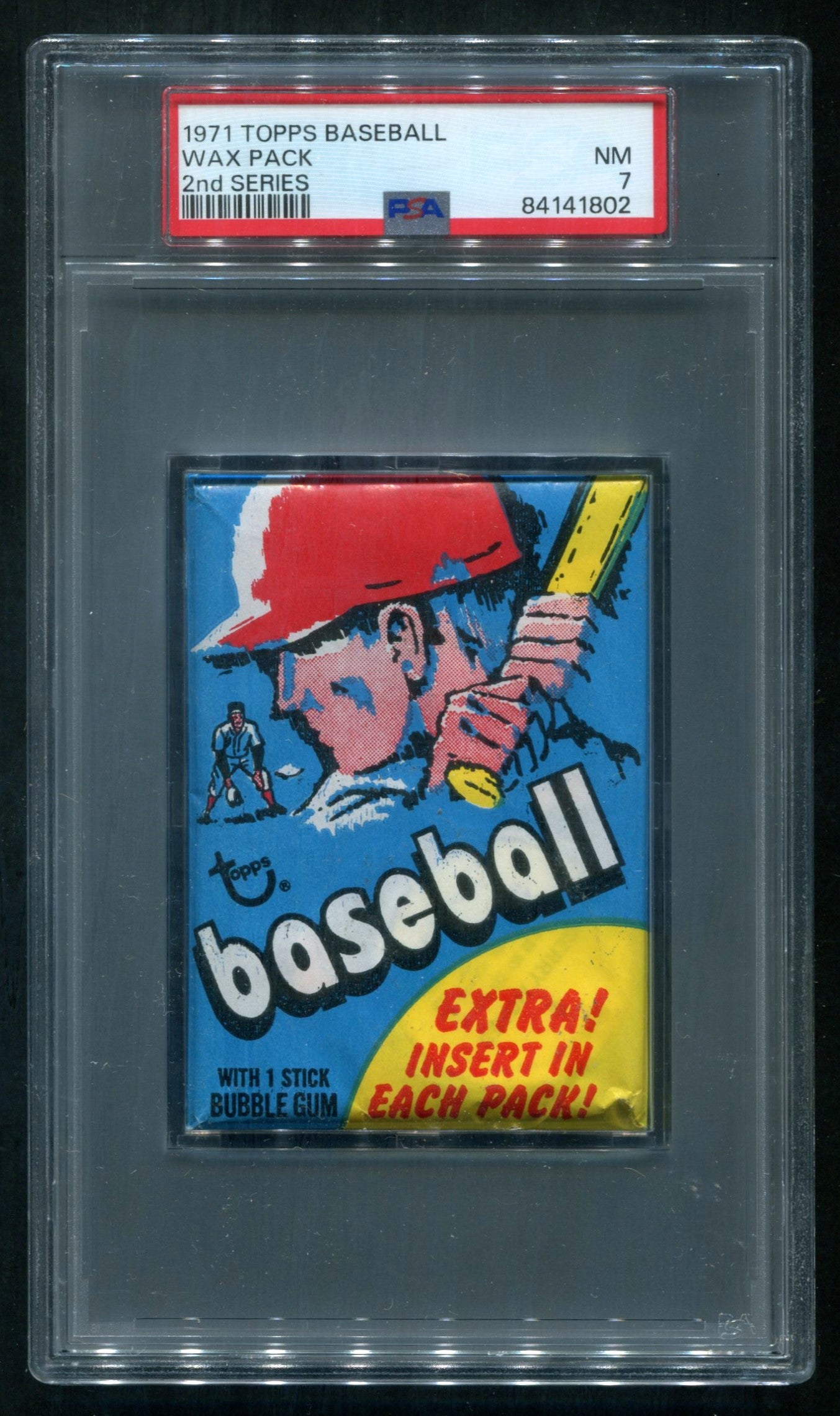 1971 Topps Baseball Unopened 2nd Series Wax Pack PSA 7 *1802