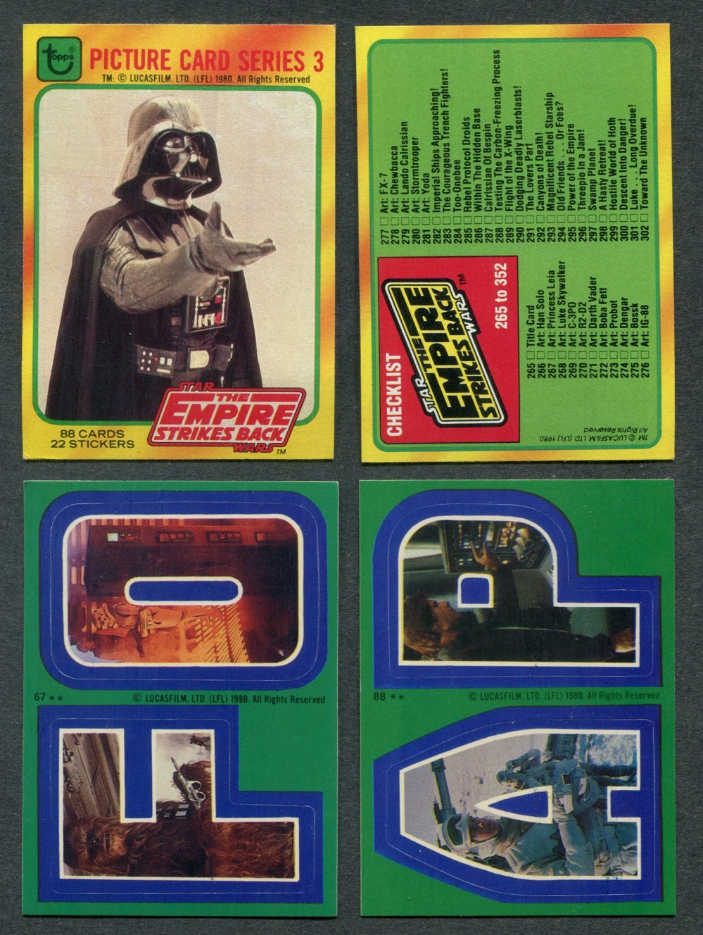 1980 Topps Empire Strikes Back Series 3 Complete Set NM NM/MT (88/22) (24-441)
