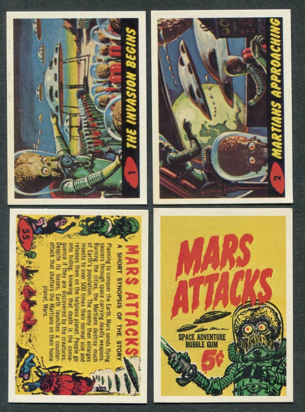 1984 Renata Galasso Mars Attacks Reprint Complete Set (1962 Topps) (56) NM NM+