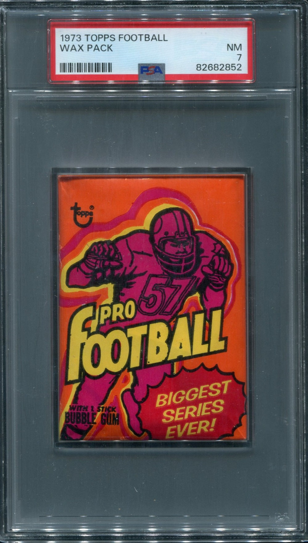 1973 Topps Football Unopened Wax Pack PSA 7 *2852