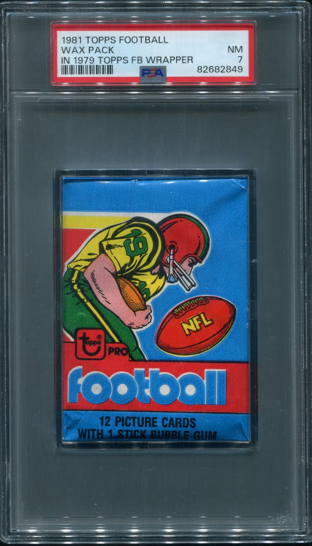 1981 Topps Football Unopened Wax Pack PSA 7 *2849 (1979 wrapper)