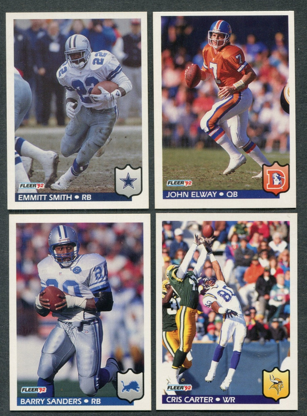 1992 Fleer Football Complete Set (480) (24-468)