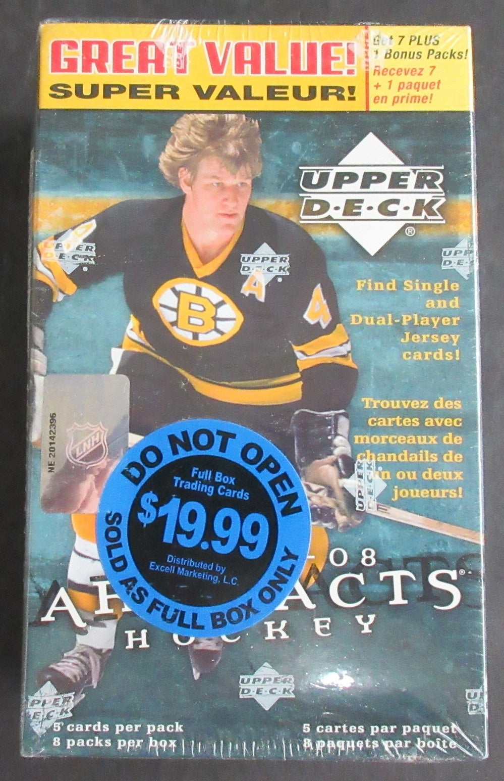 2007/08 Upper Deck Artifacts Hockey Unopened Blaster Box (8/5) (Retail) (French)