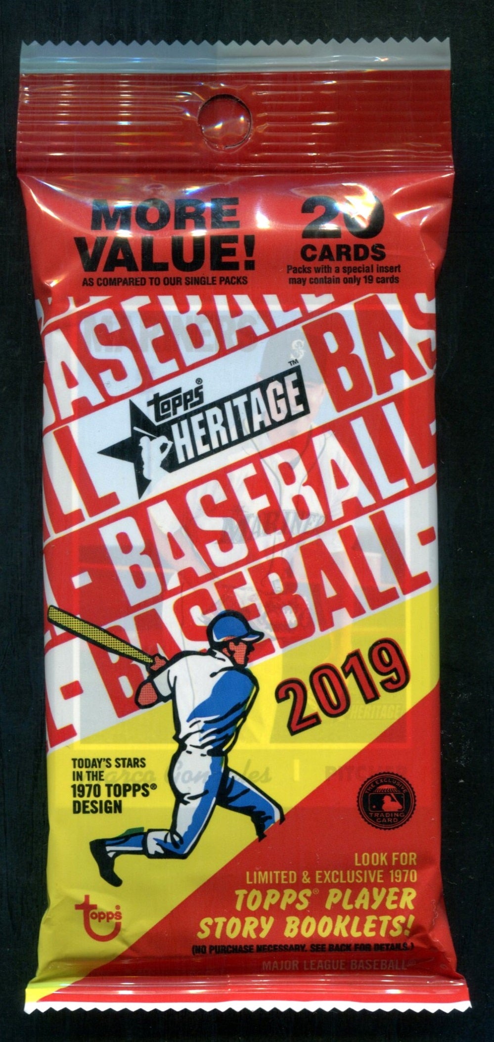 2019 Topps Heritage Baseball Unopened Value Jumbo Pack (20)