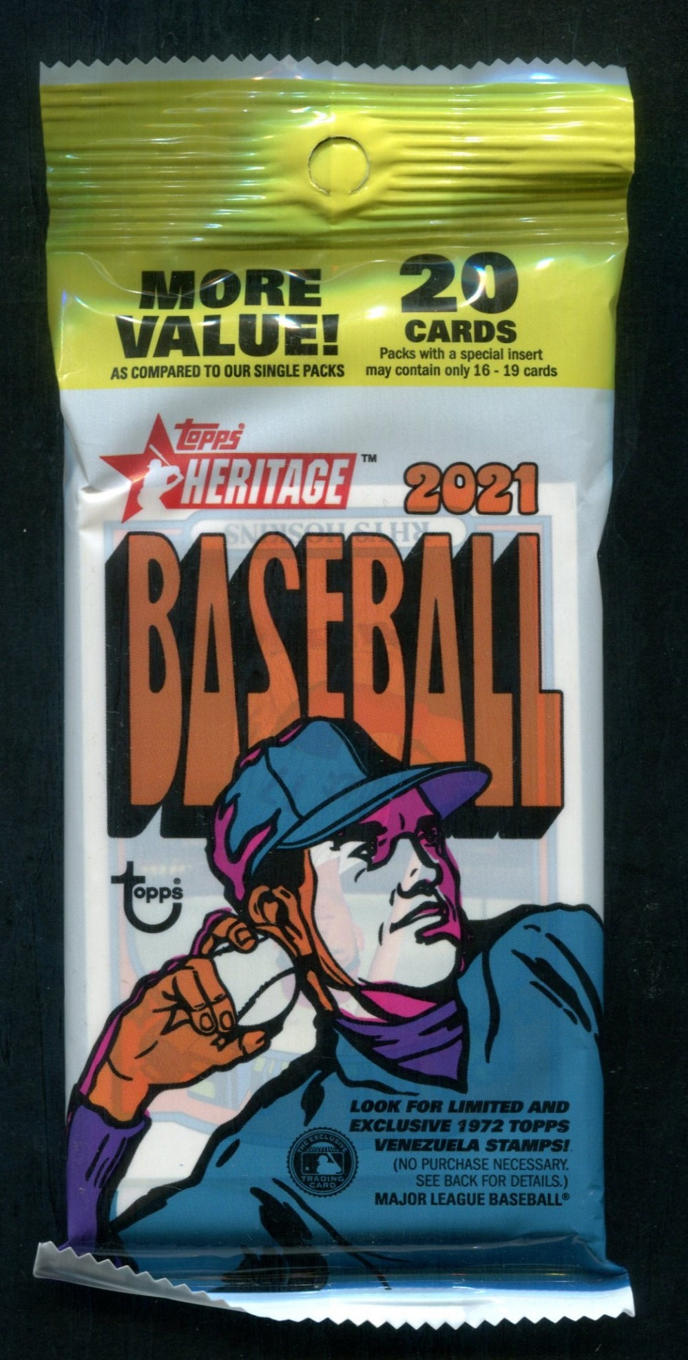 2021 Topps Heritage Baseball Unopened Value Jumbo Pack (20)