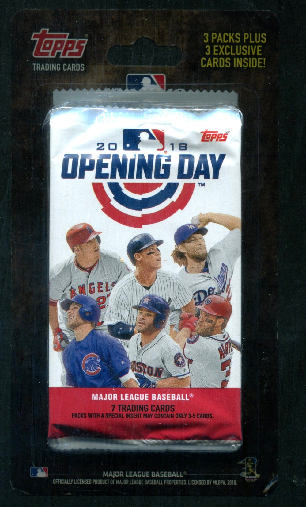 2018 Topps Opening Day Baseball Unopened Blister Pack (3/7 + 3)