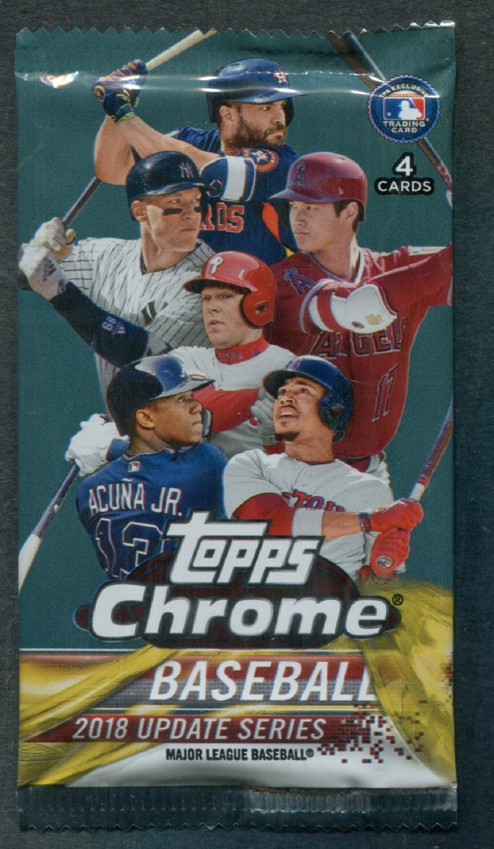 2018 Topps Chrome Baseball Unopened Update Series Pack (4)