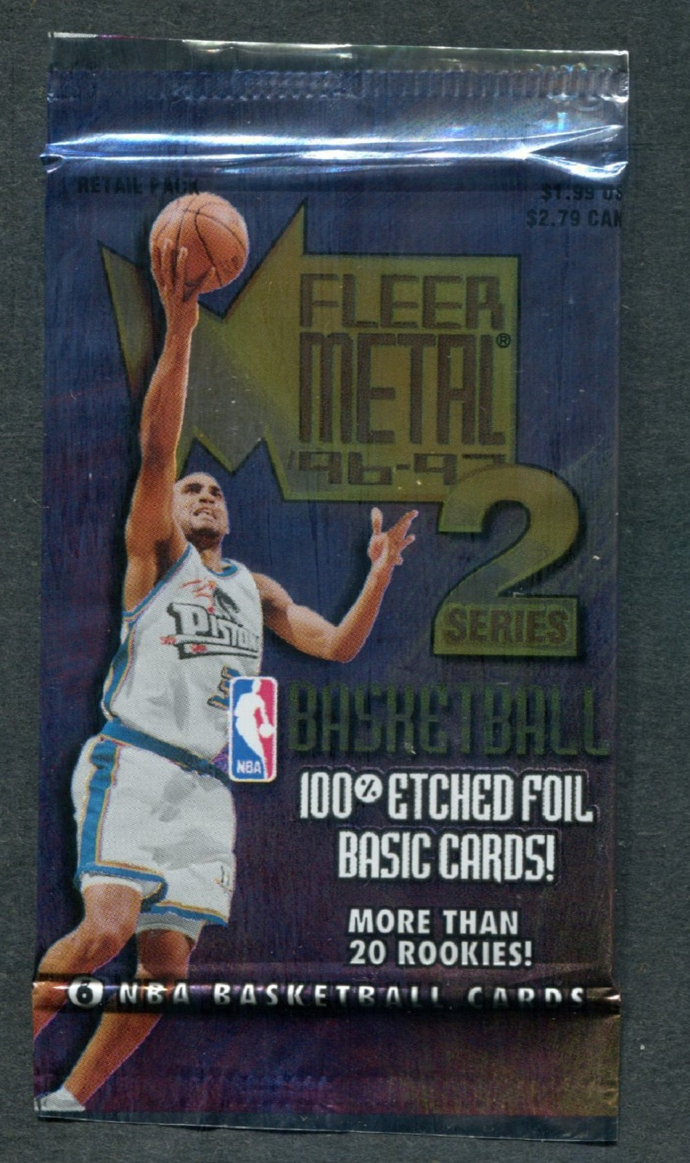 1996/97 Fleer Metal Basketball Series 2 Unopened Pack (Retail) (Pre-Priced)