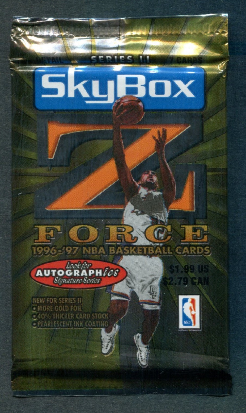 1996/97 Skybox Z-Force Basketball Series 2 Unopened Pack (Retail) (Pre-Priced)