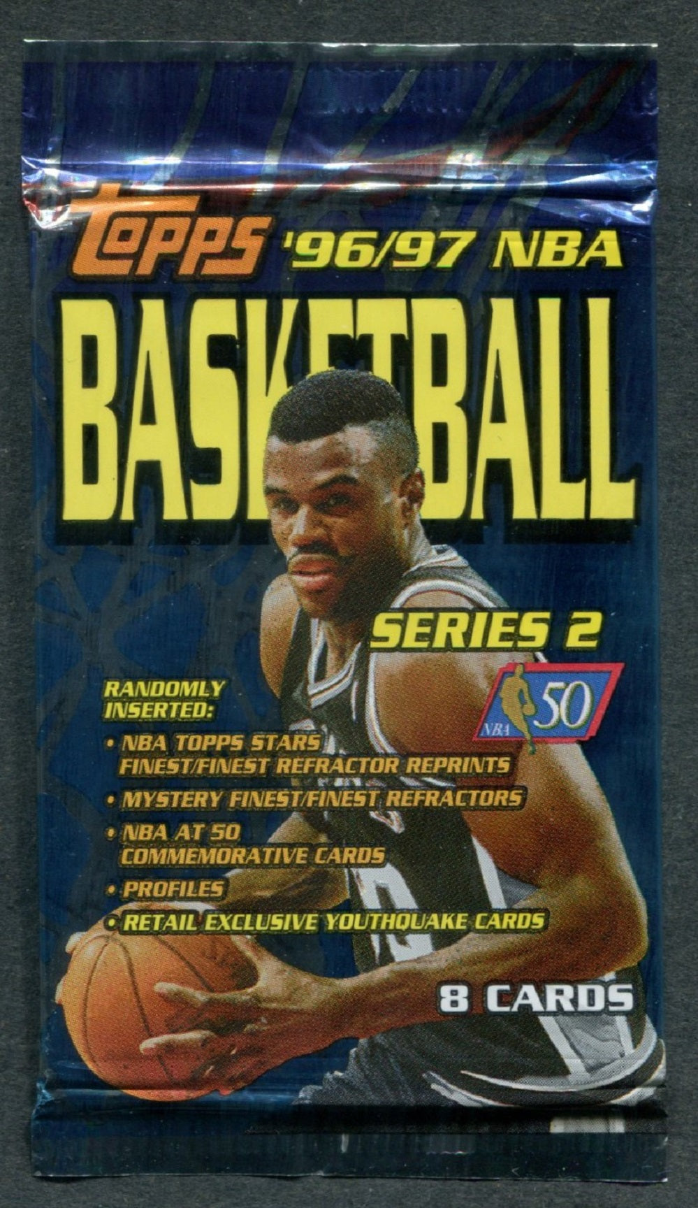 1996/97 Topps Basketball Unopened Series 2 Pack (Retail) (8 Cards)