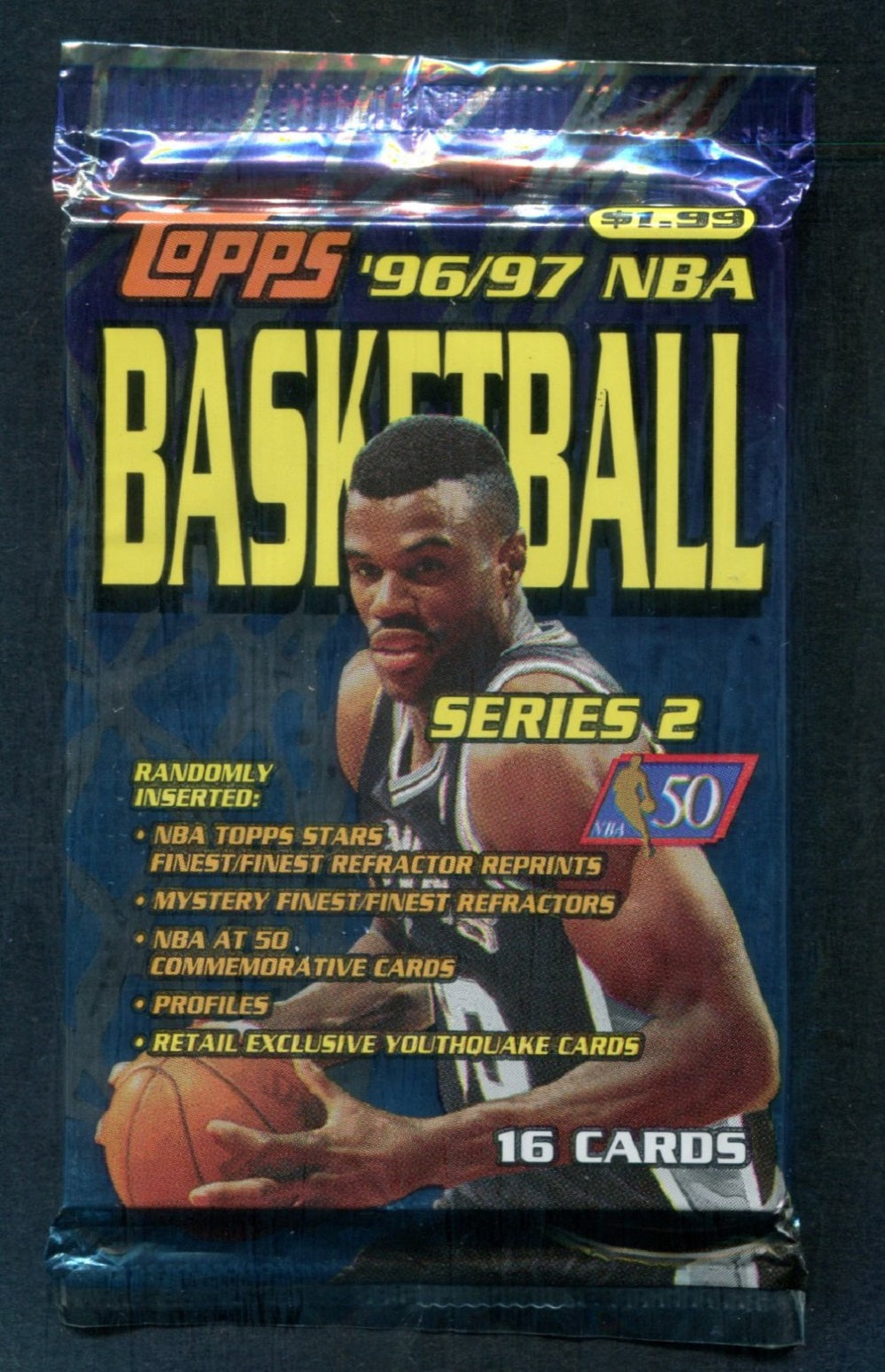 1996/97 Topps Basketball Unopened Series 2 Pack (Retail) (16 Cards) (Pre-Priced)