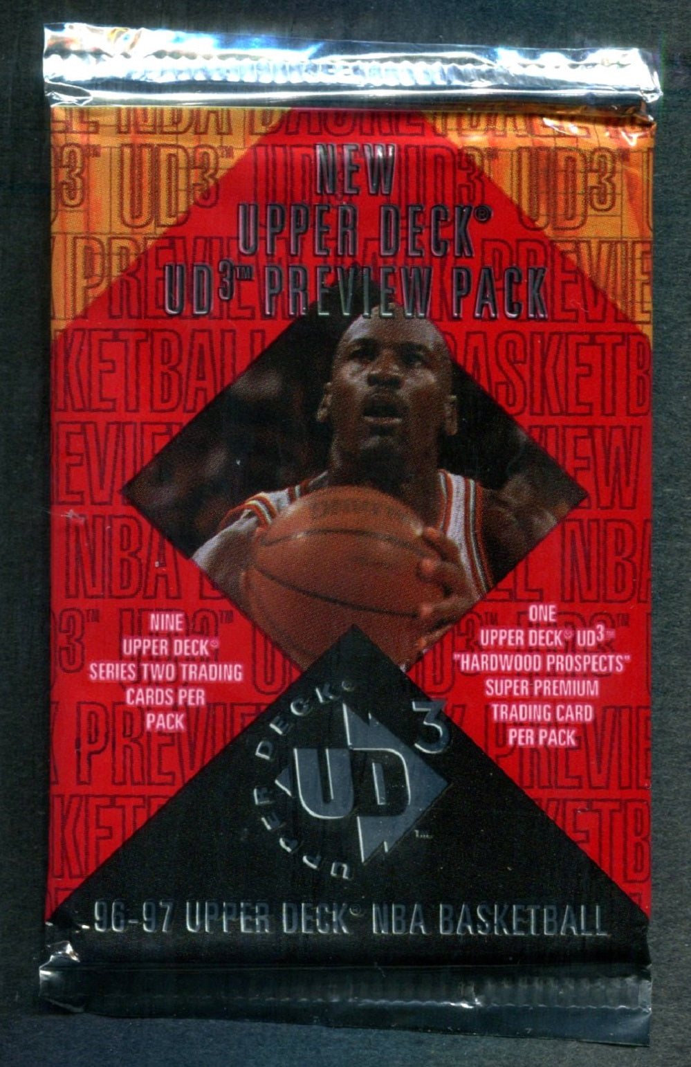 1996/97 Upper Deck Basketball Unopened UD3 Preview Pack (9 and 1)