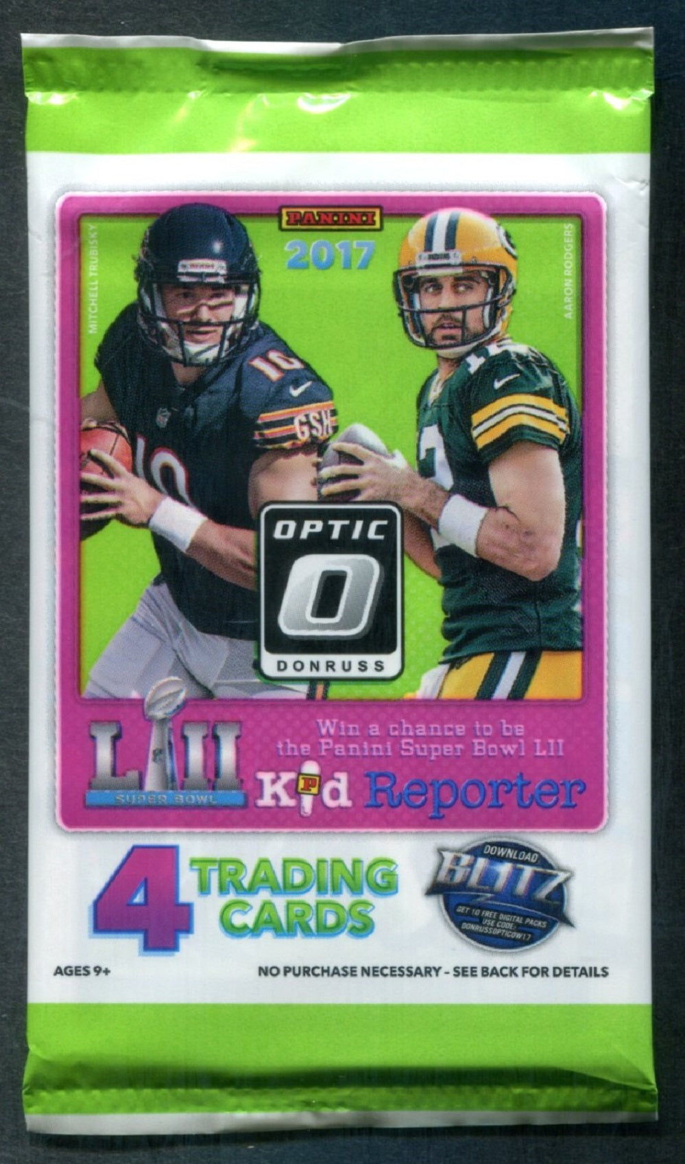 2017 Panini Donruss Optic Football Unopened Pack (4 Cards)