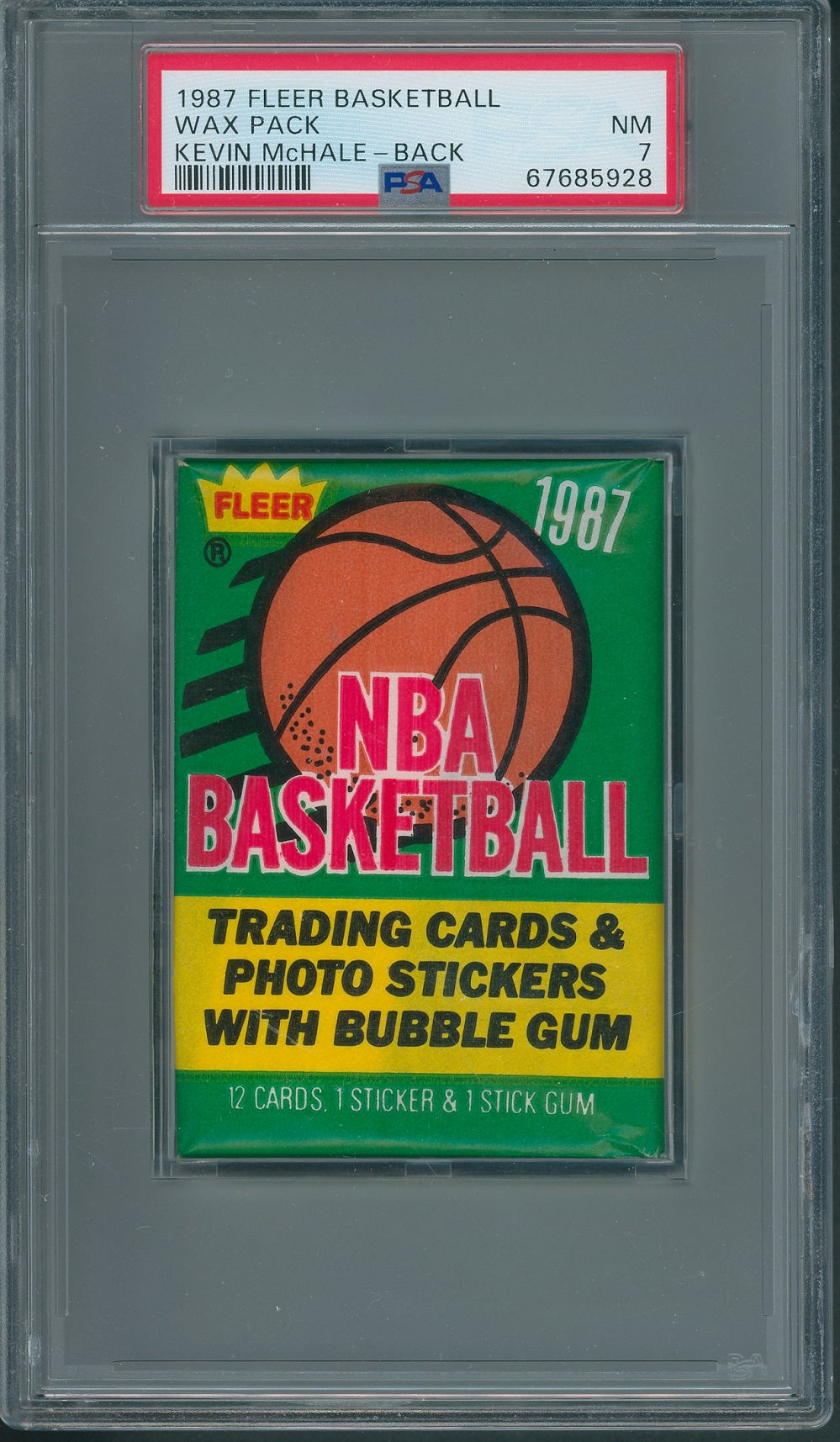 1987 1987/88 Fleer Basketball Unopened Wax Pack PSA 7 McHale Back *5928