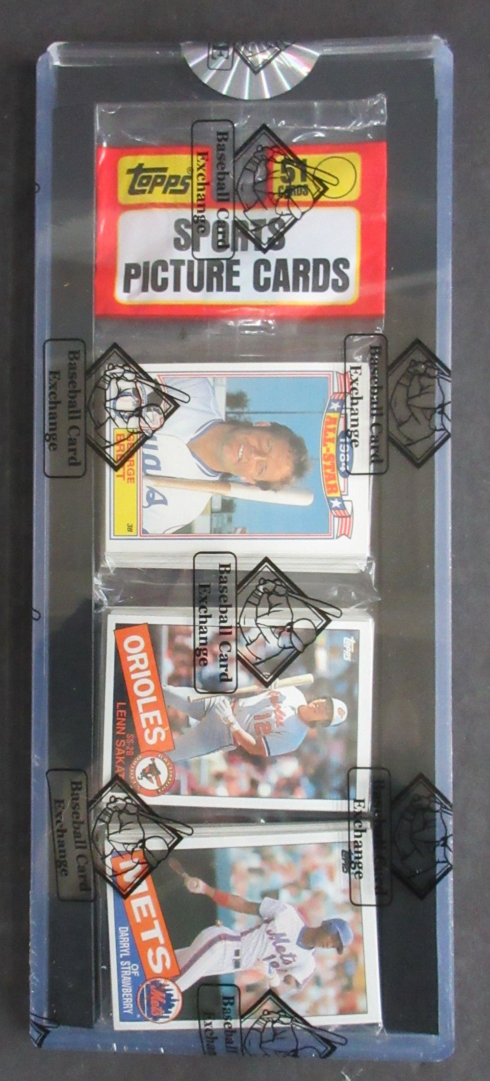 1985 Topps Baseball Unopened Rack Pack (BBCE) (Strawberry Top)