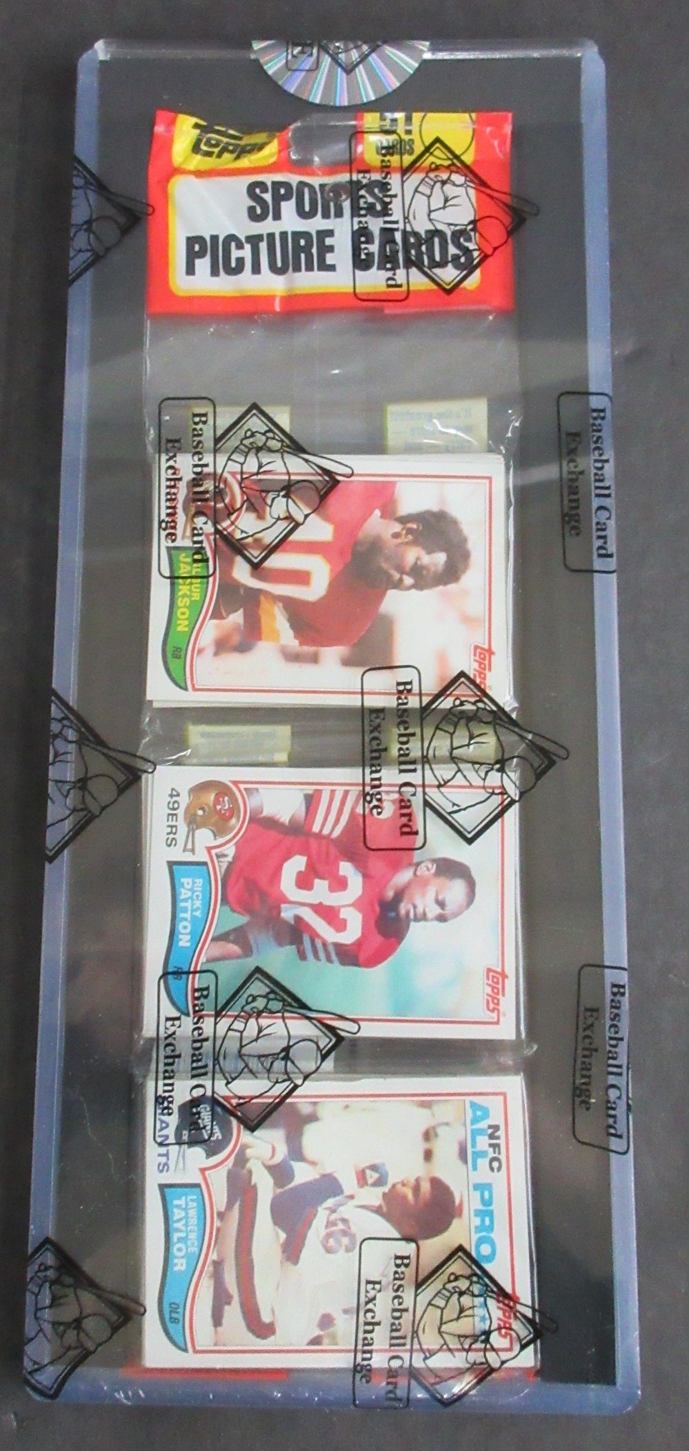 1982 Topps Football Unopened Rack Pack (BBCE) (Taylor RC Top)