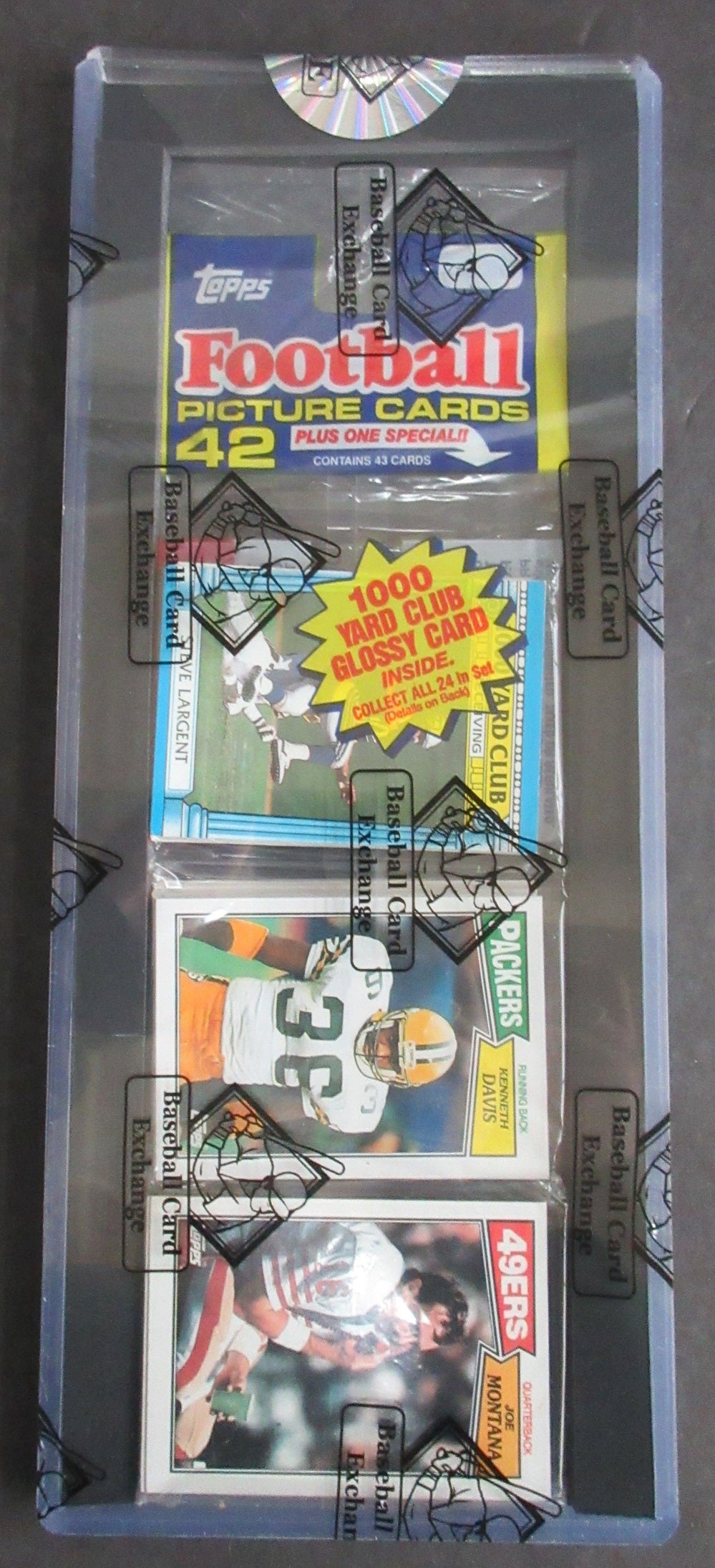 1987 Topps Football Unopened Rack Pack (BBCE) (Montana Top)