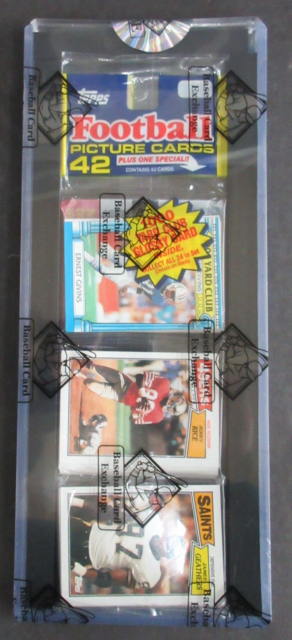1987 Topps Football Unopened Rack Pack (BBCE) (Rice Top)