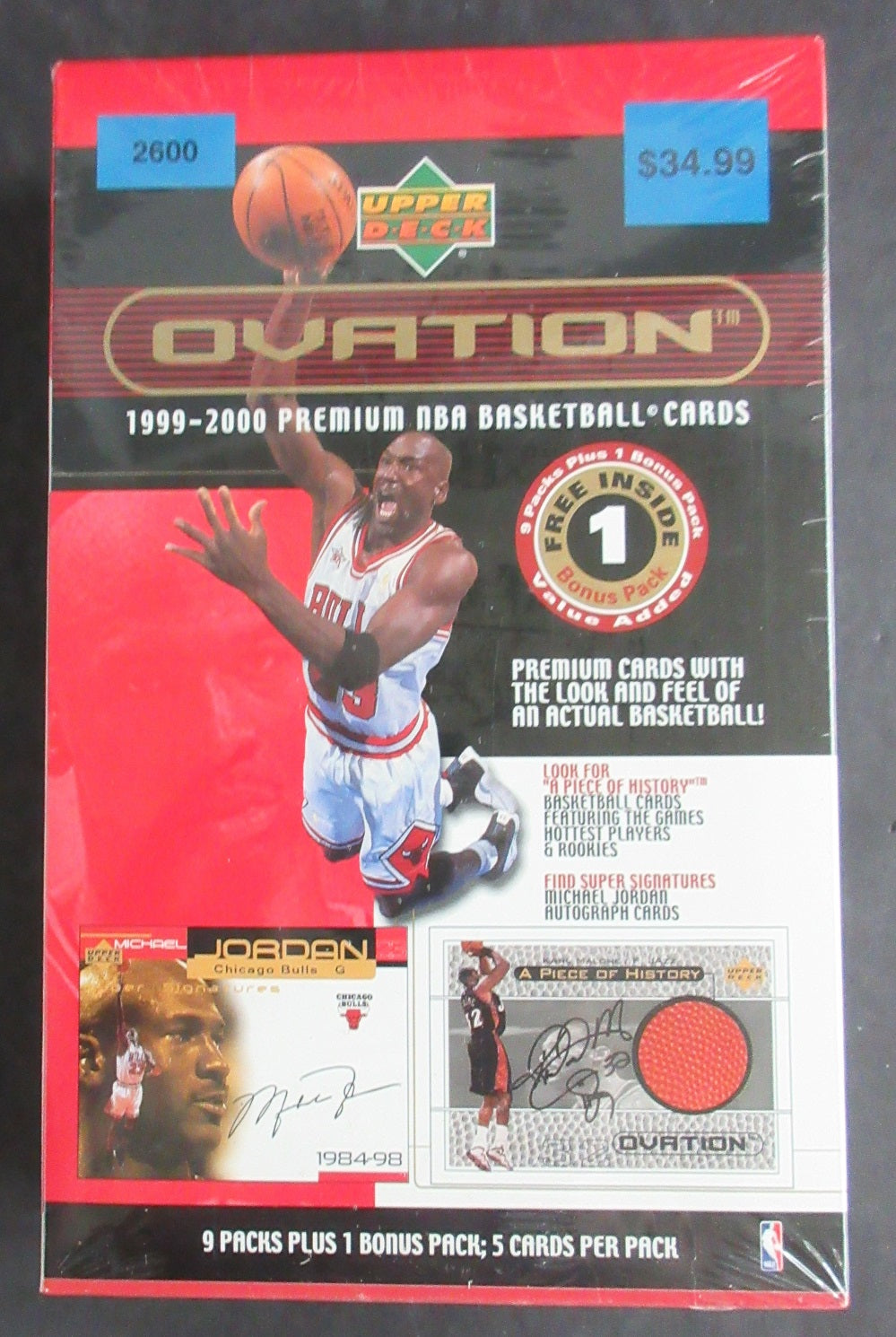 1999/00 Upper Deck Ovation Basketball Unopened Blaster Box (10/5)