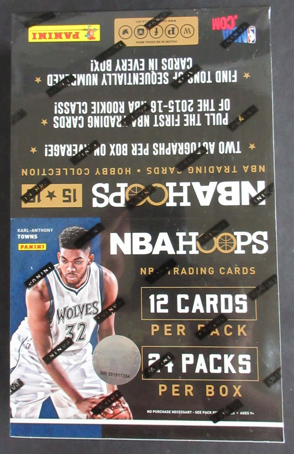 2015/16 Panini NBA Hoops Basketball Unopened Box (Hobby)