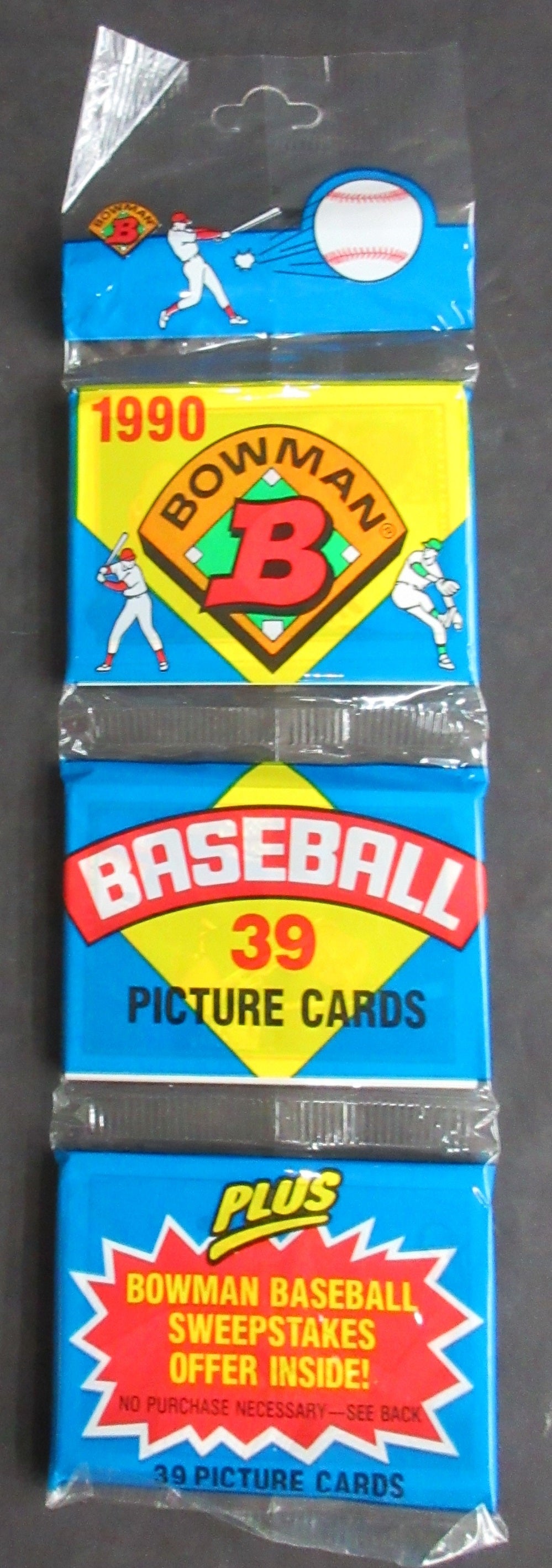 1990 Bowman Baseball Unopened Rack Pack (39)