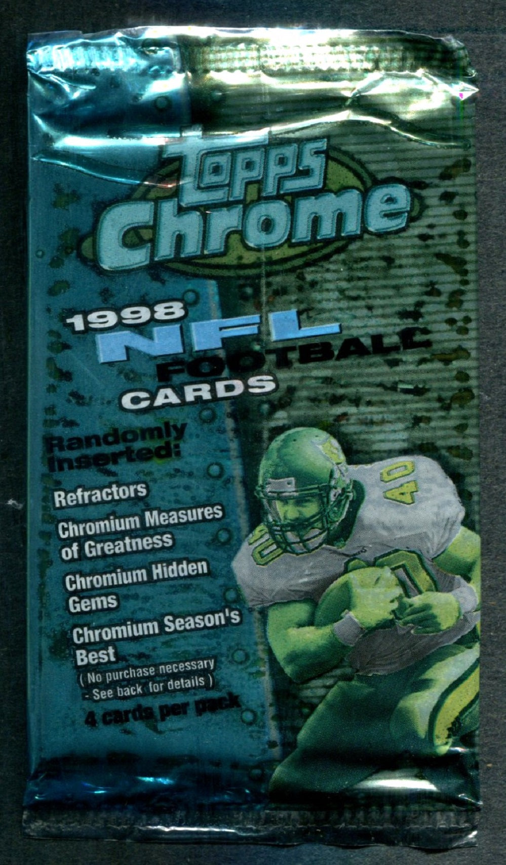 1998 Topps Chrome Football Unopened Pack (Retail)
