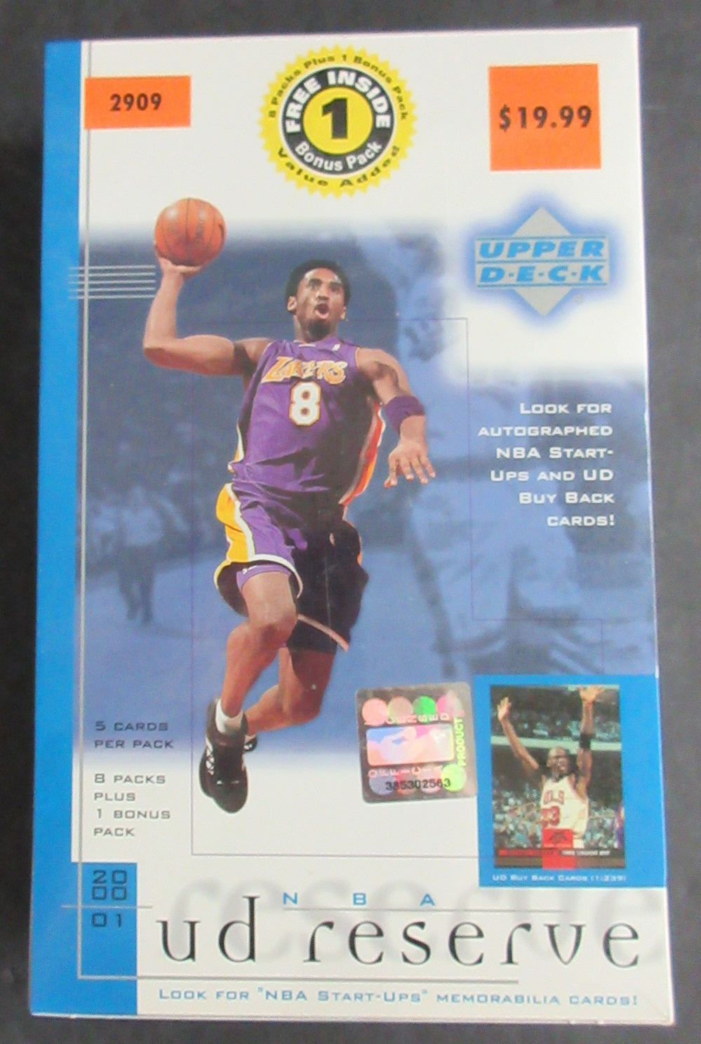 2000/01 Upper Deck Reserve Basketball Unopened Blaster Box (9/5)