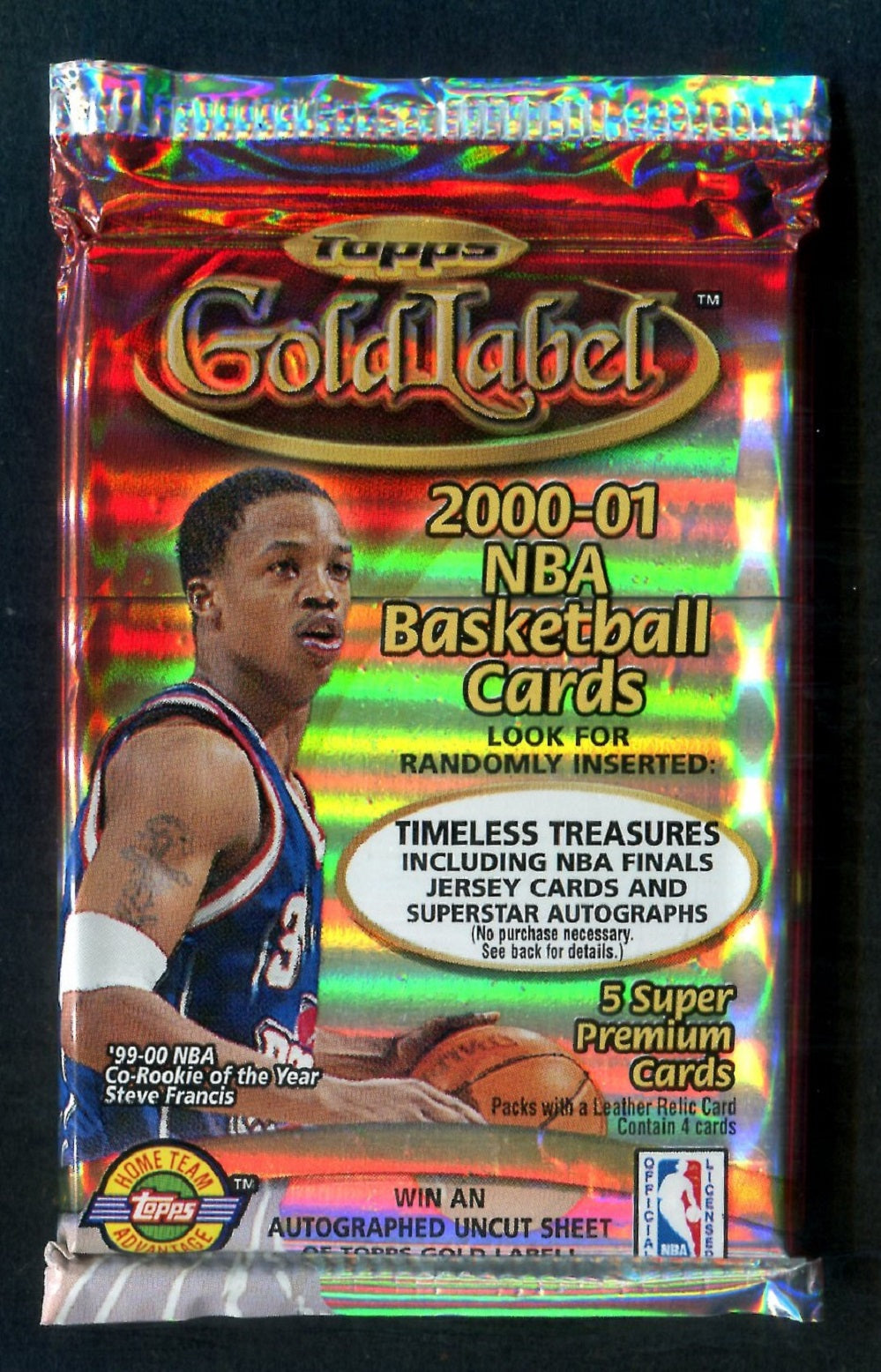 2000/01 Topps Gold Label Basketball Unopened Pack (HTA) (5)