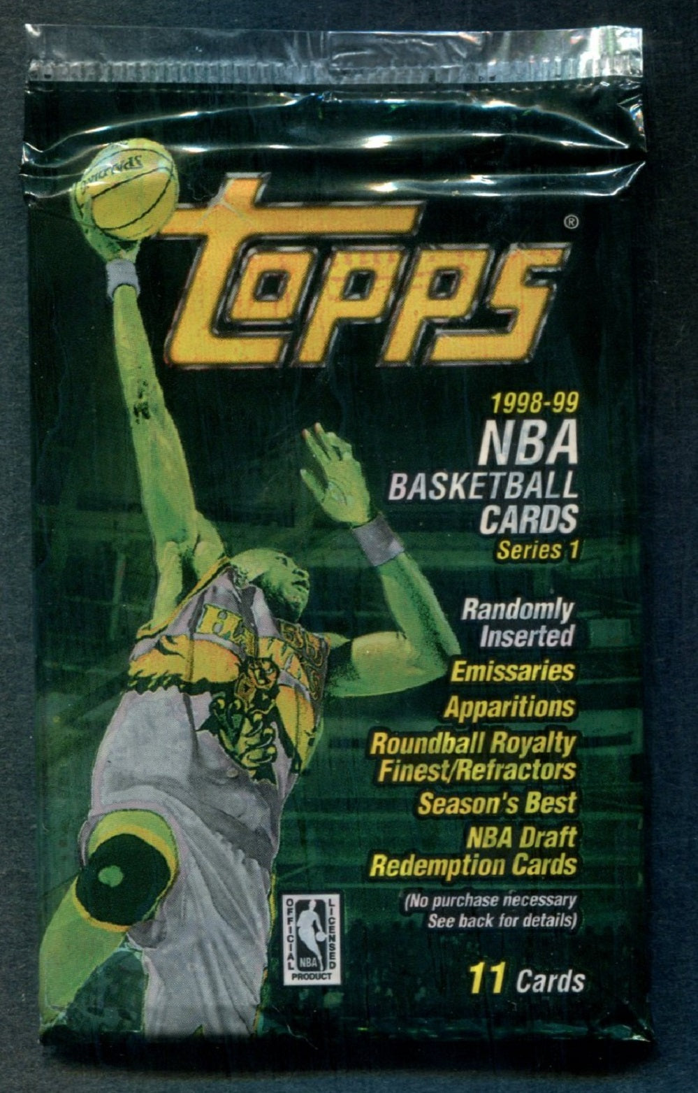 1998/99 Topps Basketball Unopened Series 1 Pack (11)