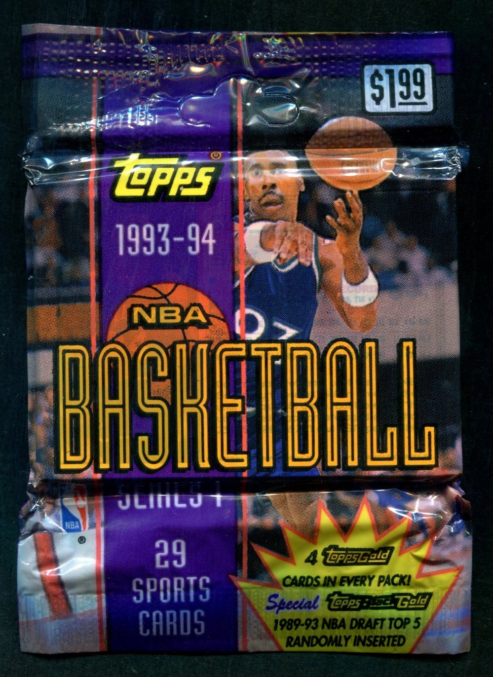 1993/94 Topps Basketball Unopened Series 1 Jumbo Pack (Pre Priced) (29)