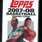 2007/08 Topps Basketball Unopened Pack (Target) (11)