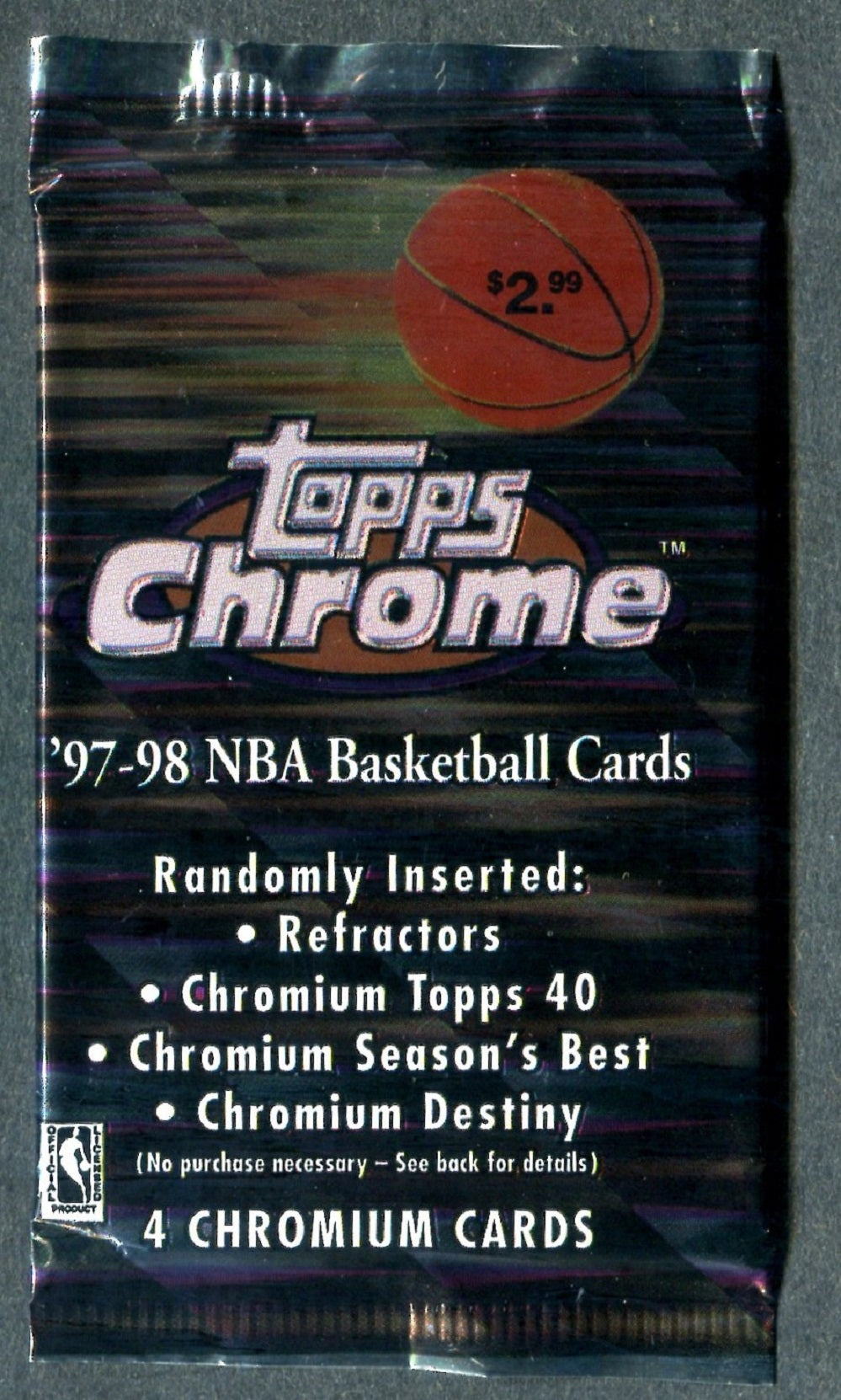 1997/98 Topps Chrome Basketball Unopened Pack (Pre Priced) (4)