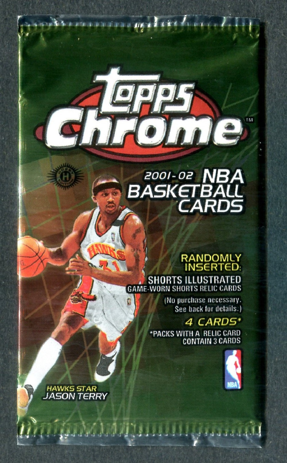 2001/02 Topps Chrome Basketball Unopened Pack (Hobby) (4)