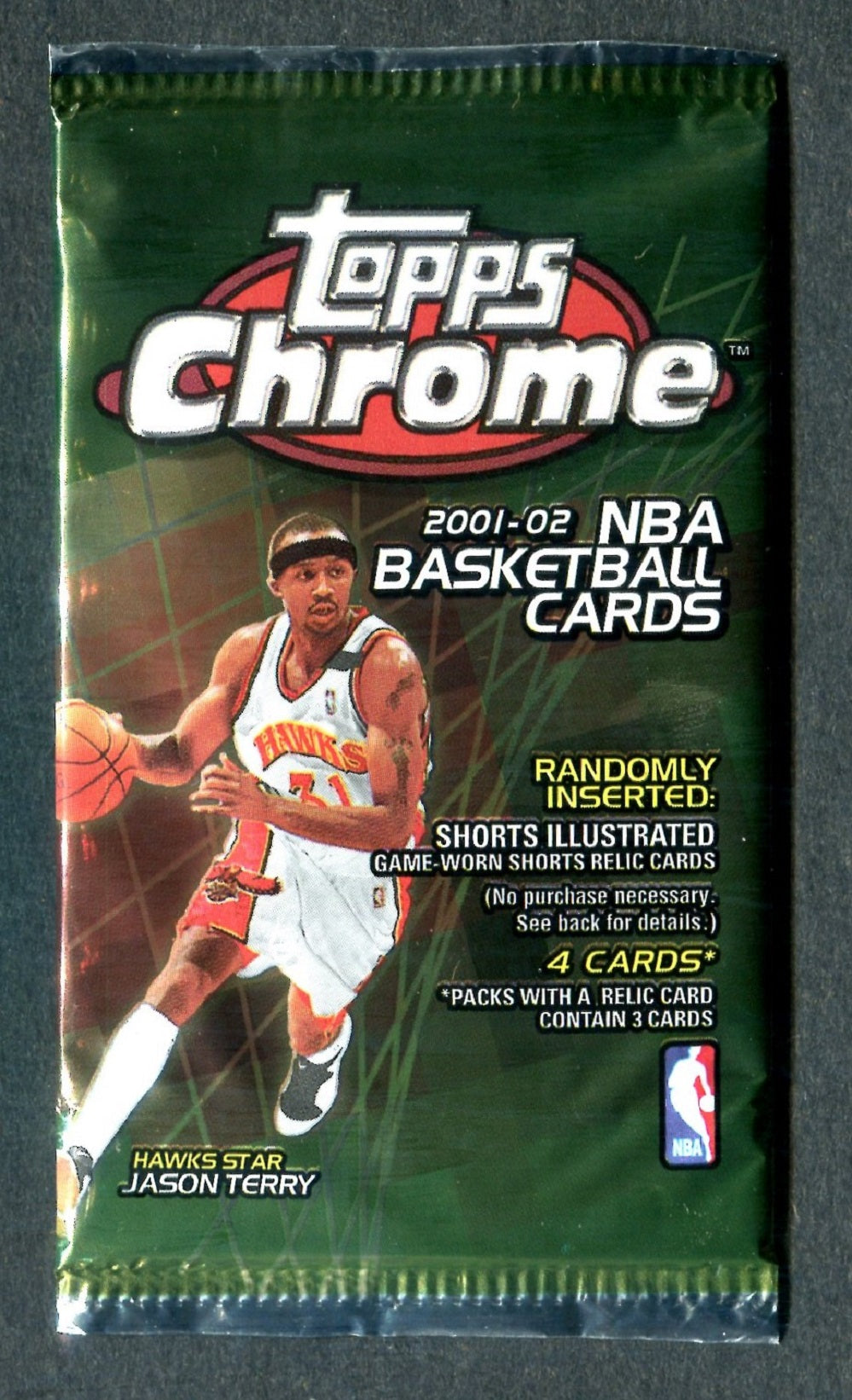 2001/02 Topps Chrome Basketball Unopened Pack (4)