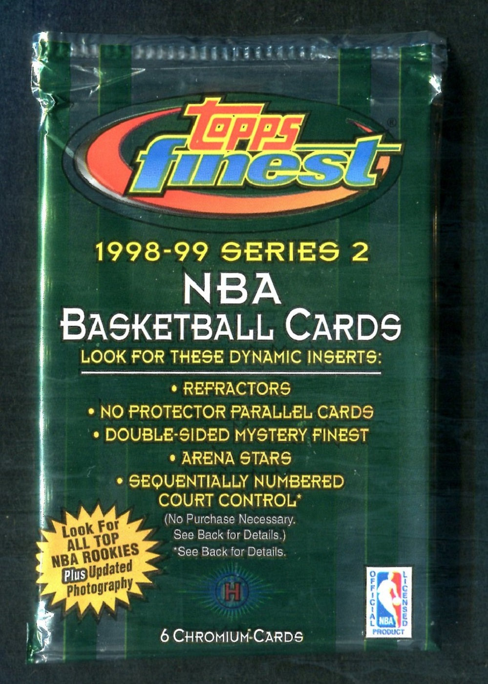 1998/99 Topps Finest Basketball Unopened Series 2 Pack (Hobby) (6)