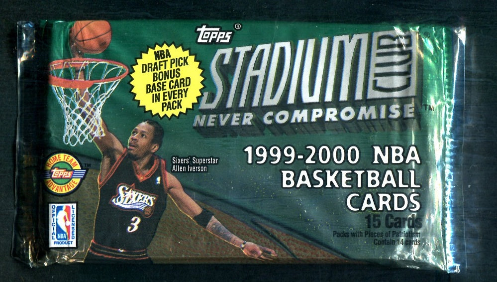 1999/00 Topps Stadium Club Basketball Unopened Jumbo Pack (HTA) (15)