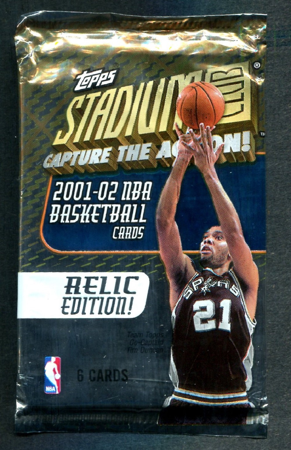 2001/02 Topps Stadium Club Basketball Unopened Pack (Relic Edition) (Retail) (6)