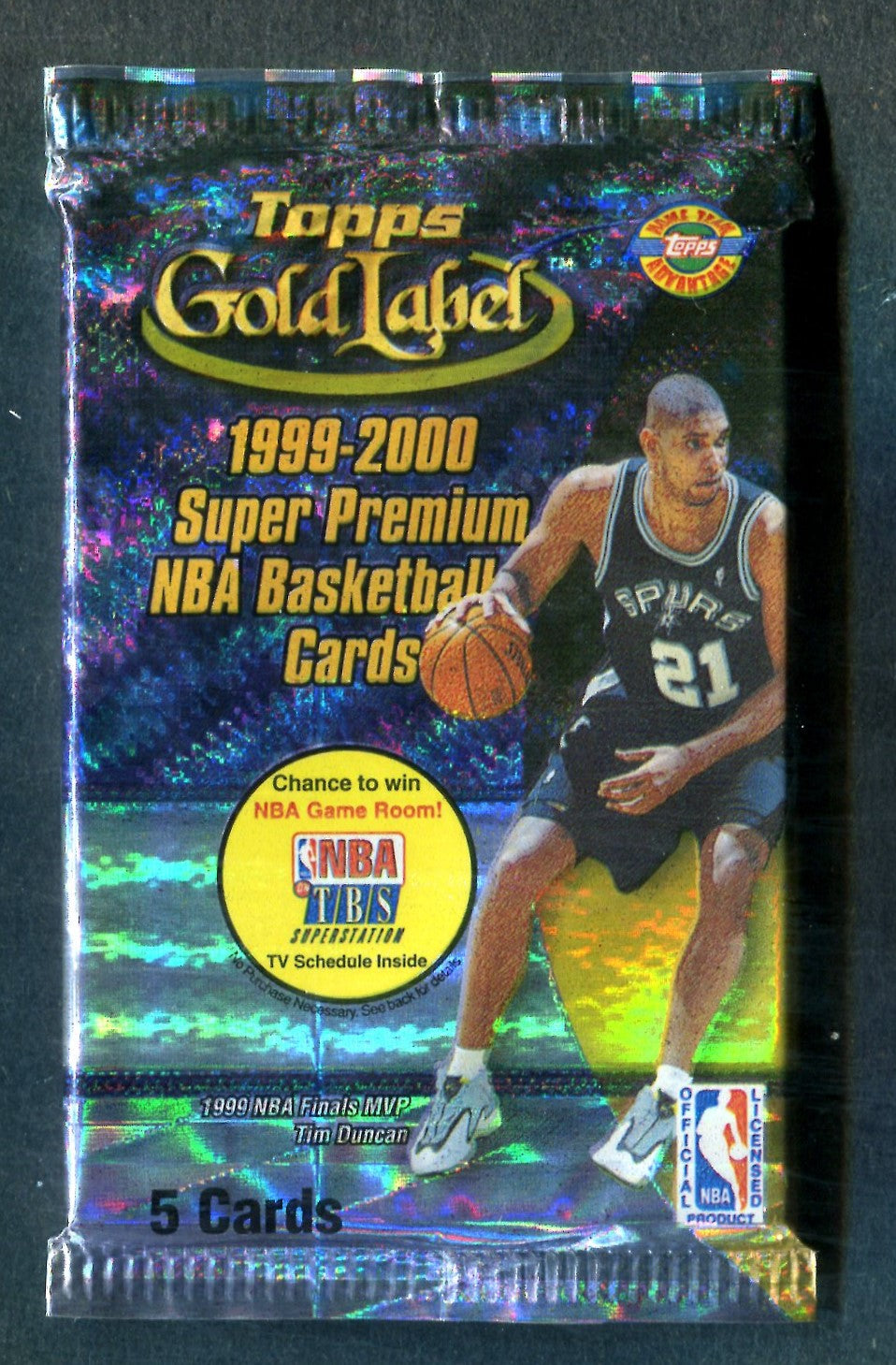 1999/00 Topps Gold Label Basketball Unopened Pack (HTA) (5)