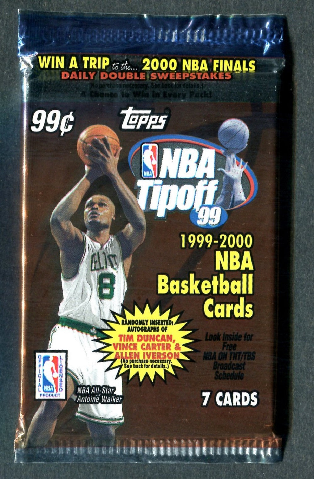 1999/00 Topps NBA Tipoff Basketball  Unopened Pack (Pre Priced) (7)