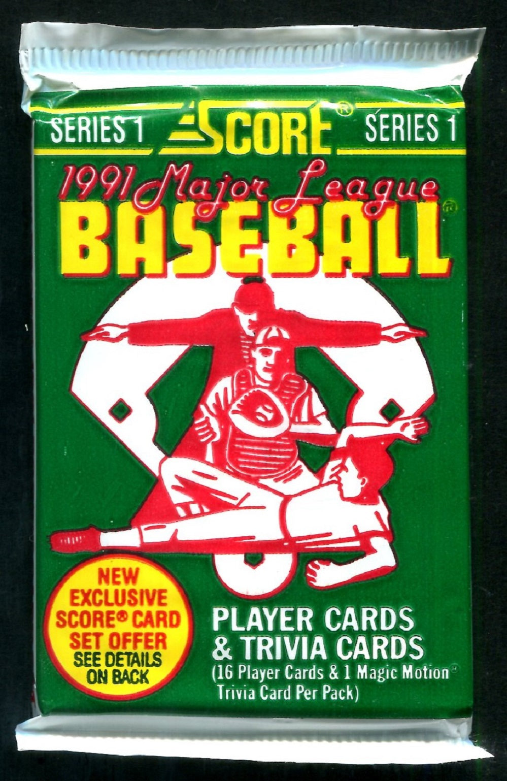 1991 Score Baseball Unopened Series 1 Pack